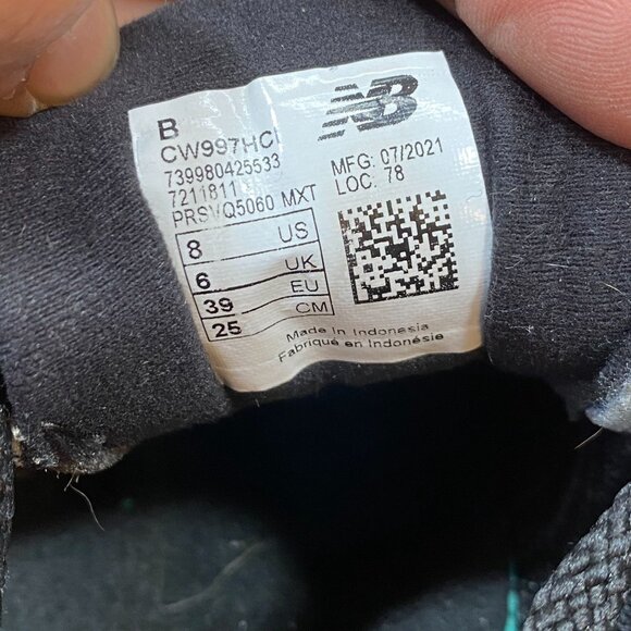 New Balance 997H Womens Sneakers Black With White Zebra Print - Picture 8 of 8